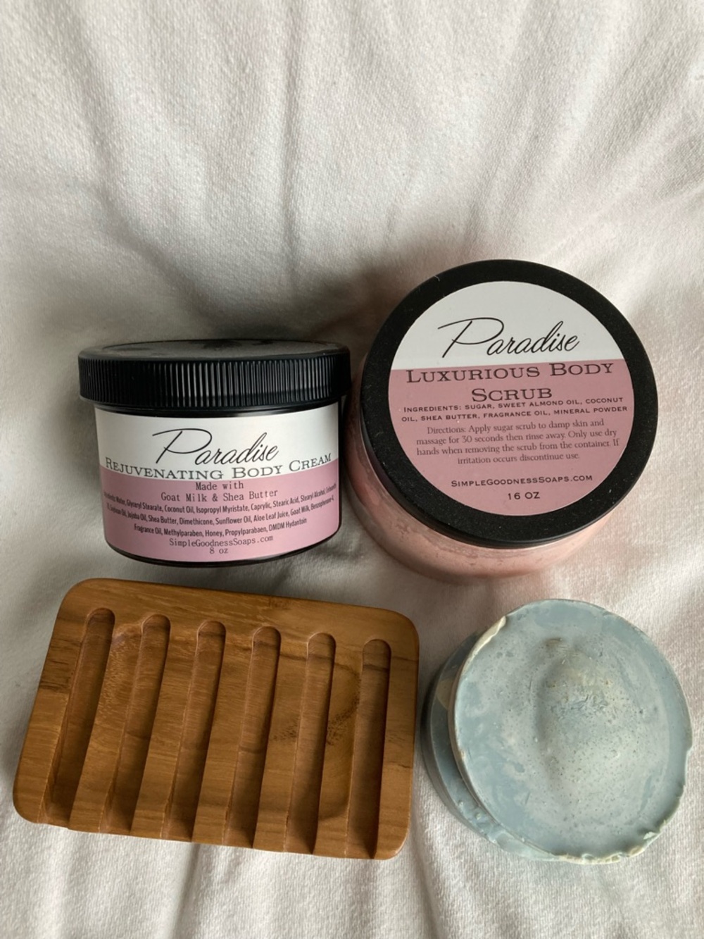 Luxurious Body Scrub & Rejuvenating Body Cream - Pink